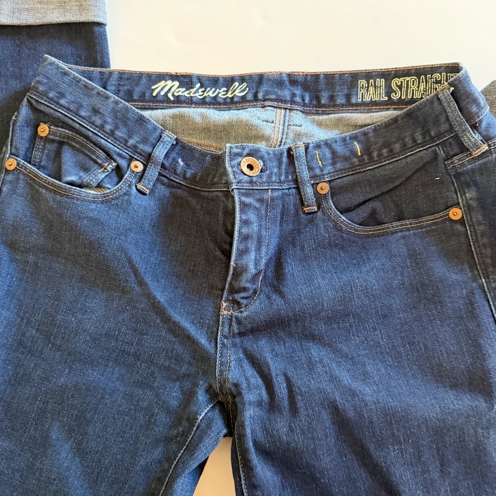 Madewell Rail Straight Denim Jeans - Picture 2 of 4